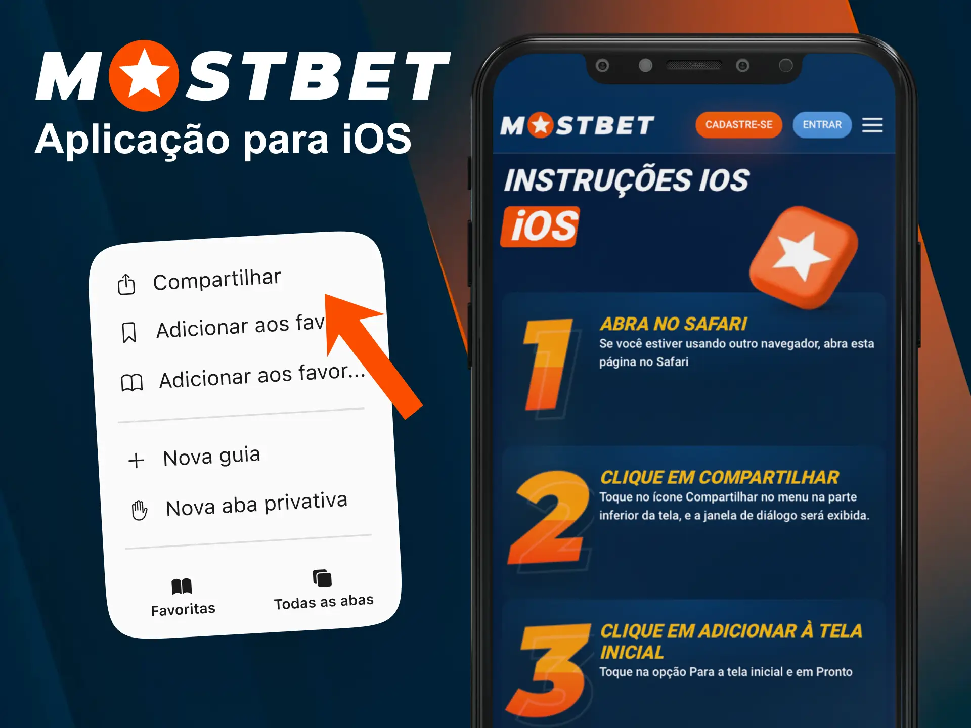 Siga as instruções para instalar a aplicação Mostbet para iOS hoje.