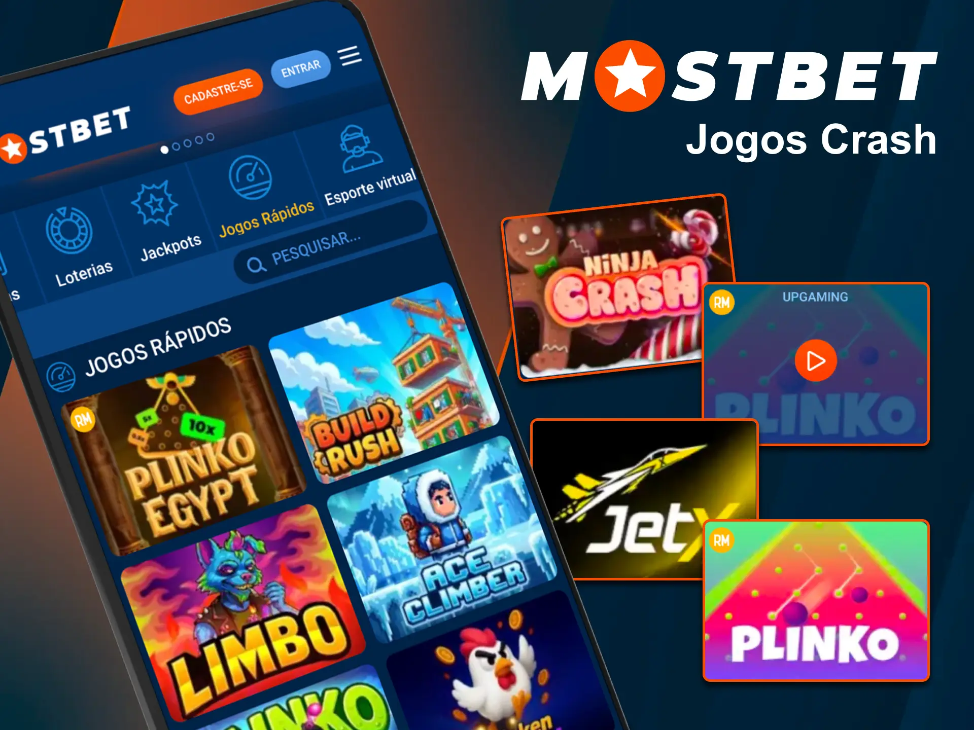 Divirta-se com os melhores jogos crash disponíveis na aplicação Mostbet online.