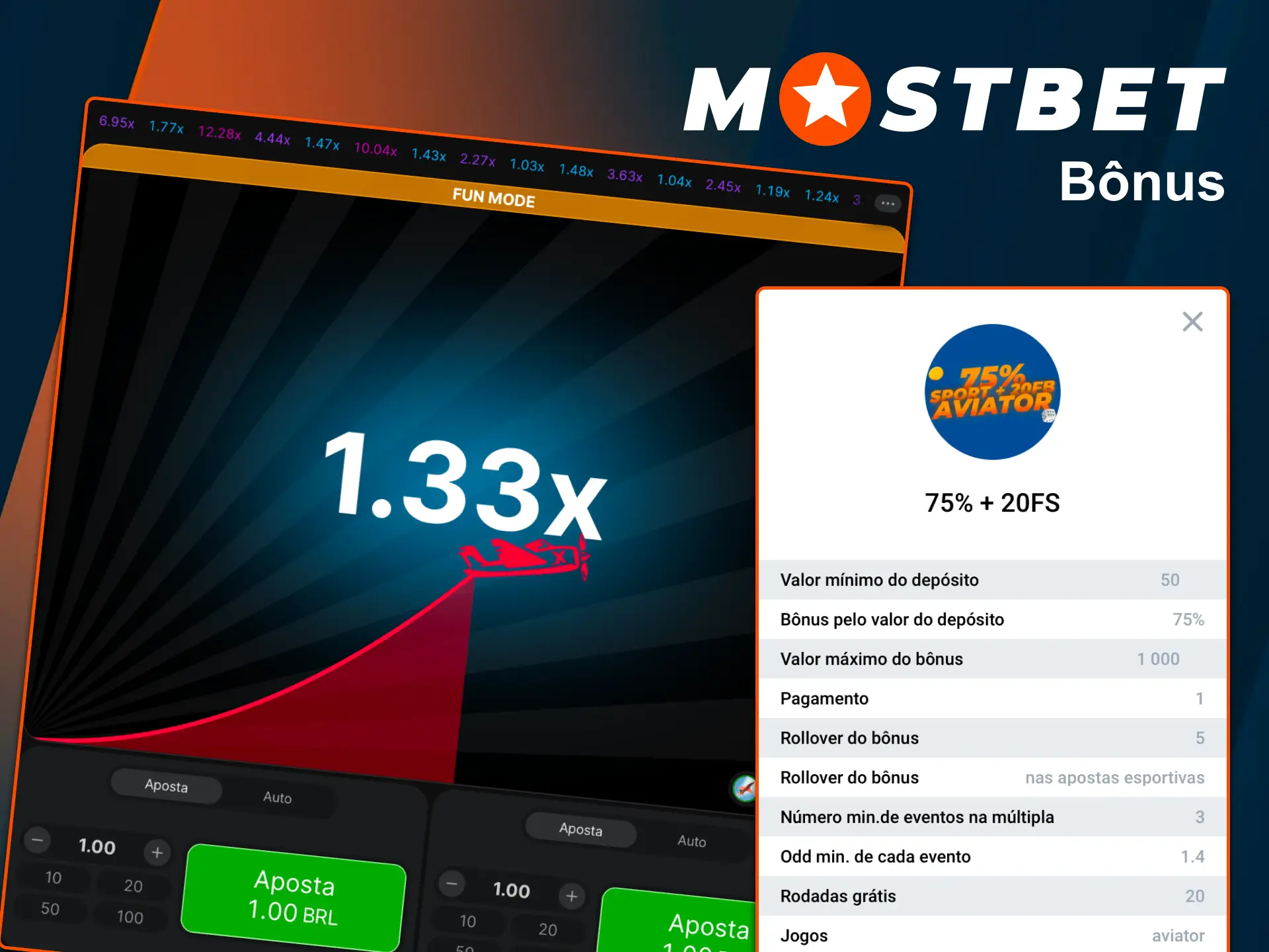 Reivindique bônus exclusivos para jogar Aviator na Mostbet e faturar no Brasil.