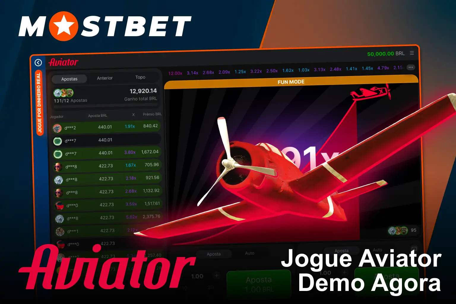 Experimente a versão demo grátis do Aviator na Mostbet para treinar.