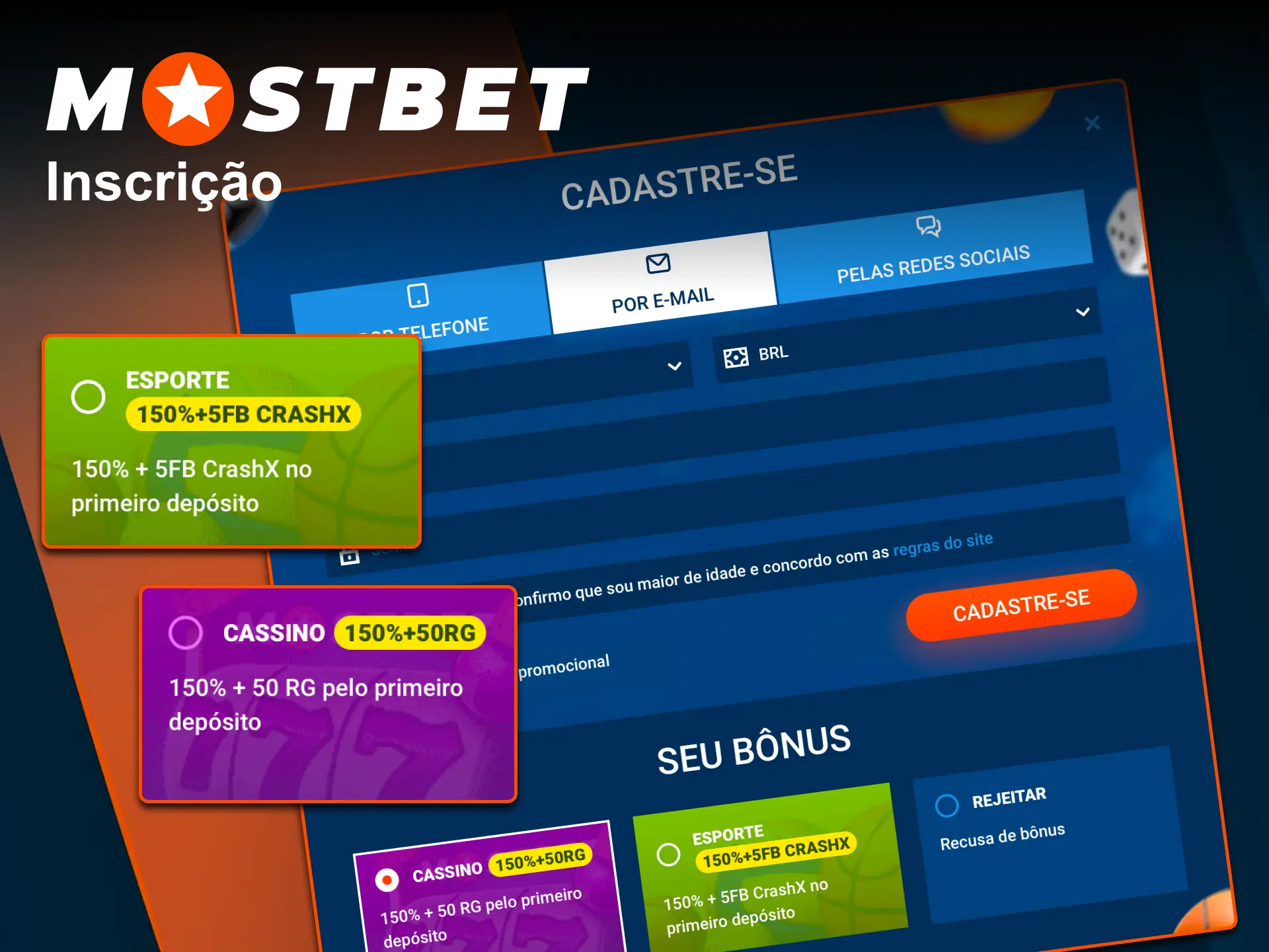 Veja como registrar-se com bônus na Mostbet e crie sua conta.