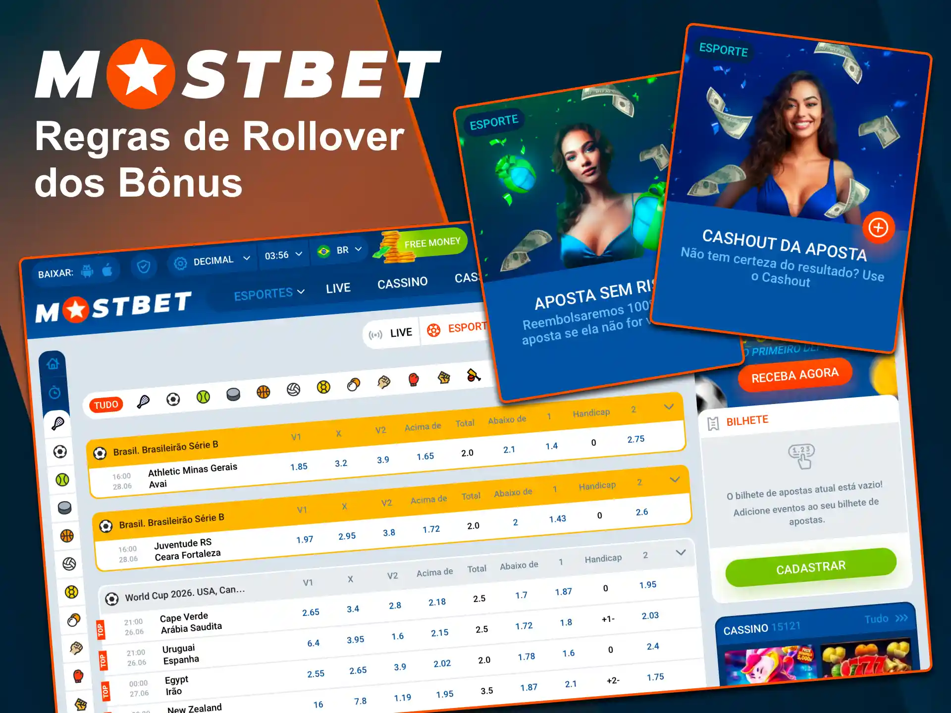 Cumpra as regras de rollover dos bônus da Mostbet Brasil rapidamente.