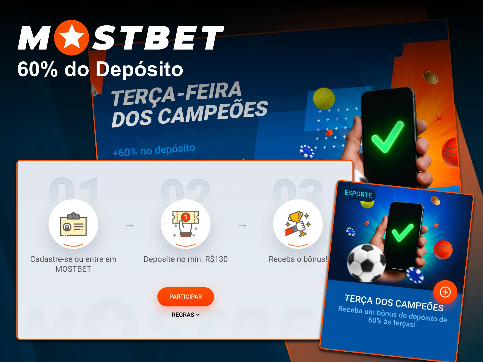 Use o código promocional na Terça Campeã e ganhe bônus Mostbet.