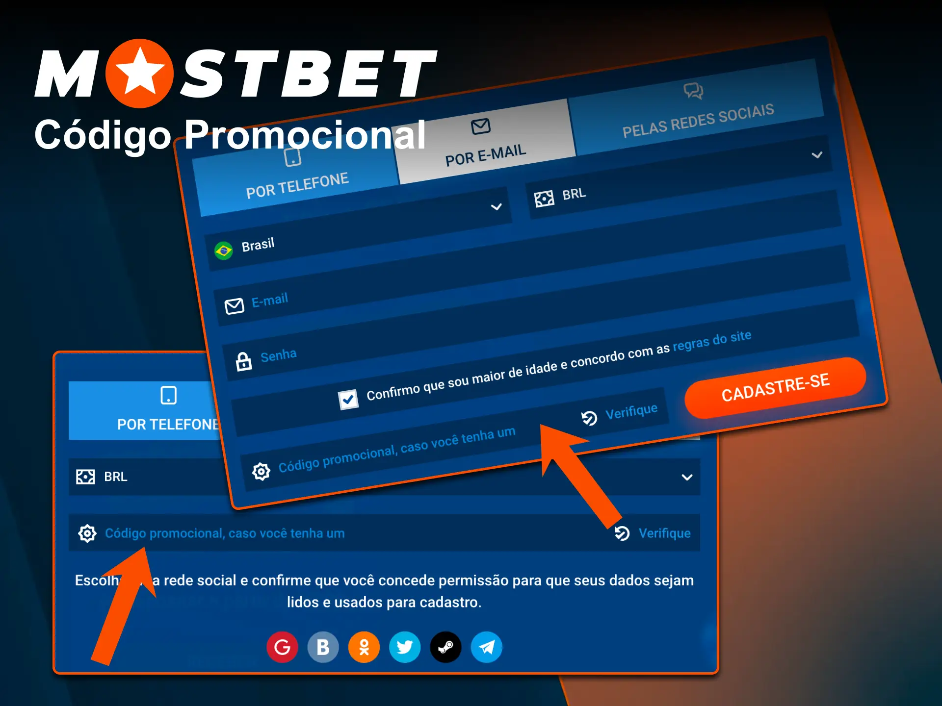 Use o código promocional mais recente para apostar na Mostbet Brasil.